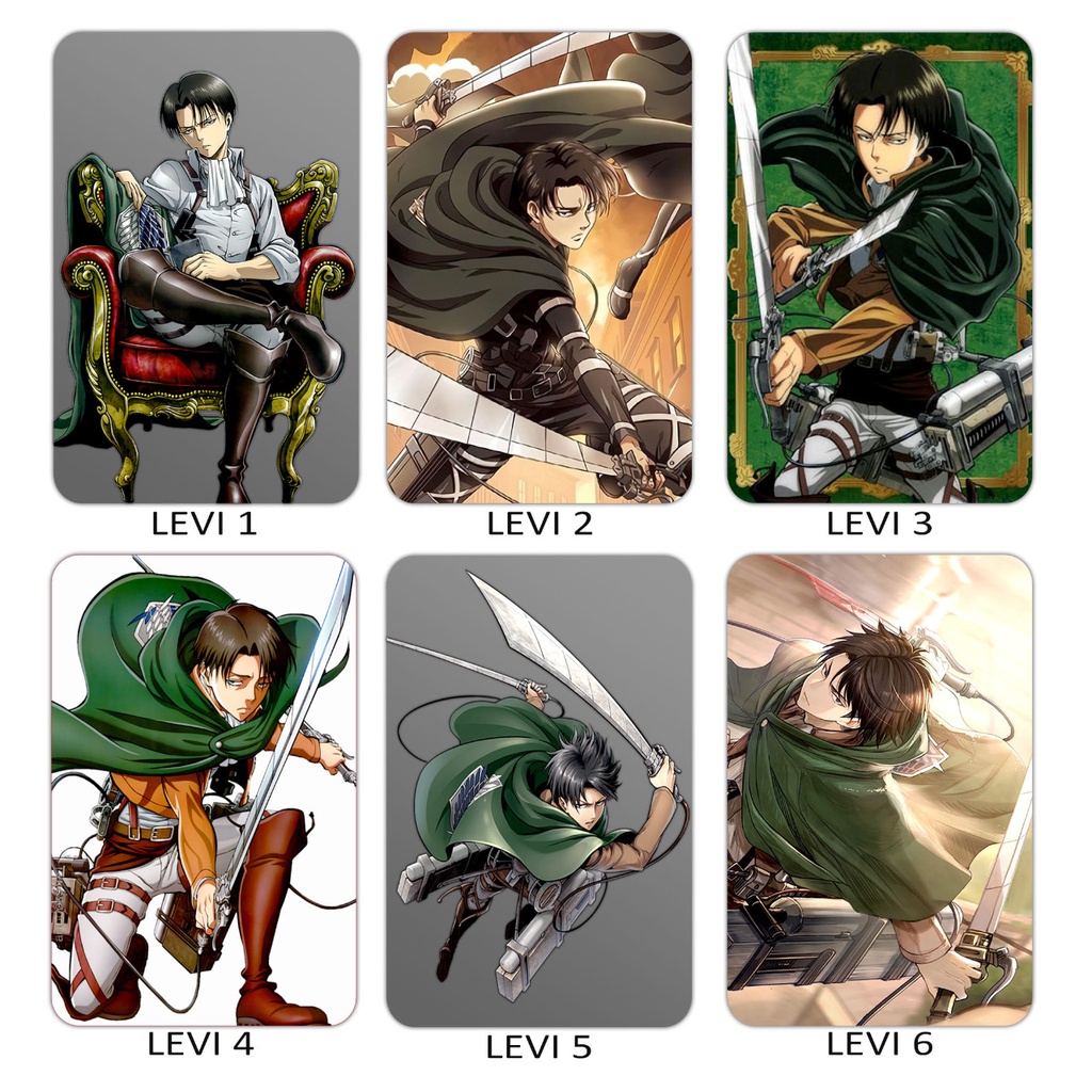 Photocard Foto Anime Attack On Titan Mikasa Levi Sasha