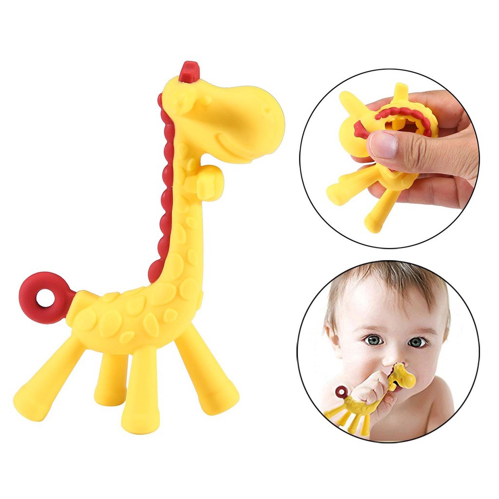 TEETHER JERAPAH / TEETHER GIGITAN BAYI GIRAFFE / MAINAN GIGITAN BAYI | FADHILAH SHOP BJB