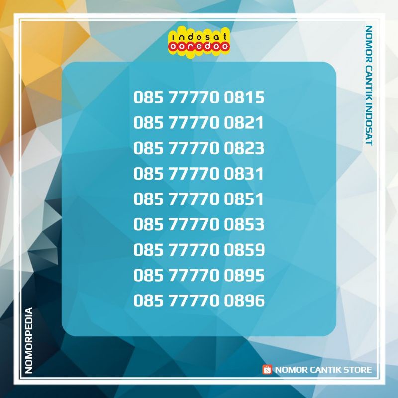 [NEW PROMO] NOMOR CANTIK INDOSAT IM3 MURAH DOUBLE OPERATOR | Kartu Perdana Nomer Nocan Bkan 10 Digit