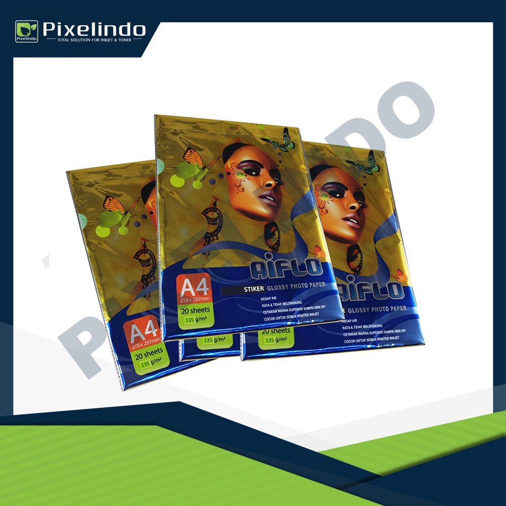

Kertas Sticker Glossy Paper Photo Aiflo HVS A4 Photo Quality