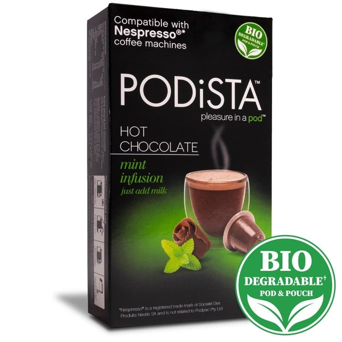 

ds011css Nespresso Capsules Chocolate Pods By Podista (Mint Infusion) Ds20X11