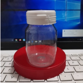 Botol kapsul 60ml bulat natural - botol obat 60ml bulat segel