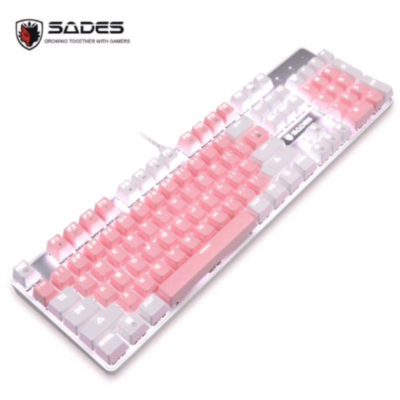 Keyboard Gaming Mechanical K10 Pink keyboard usb rgb sades