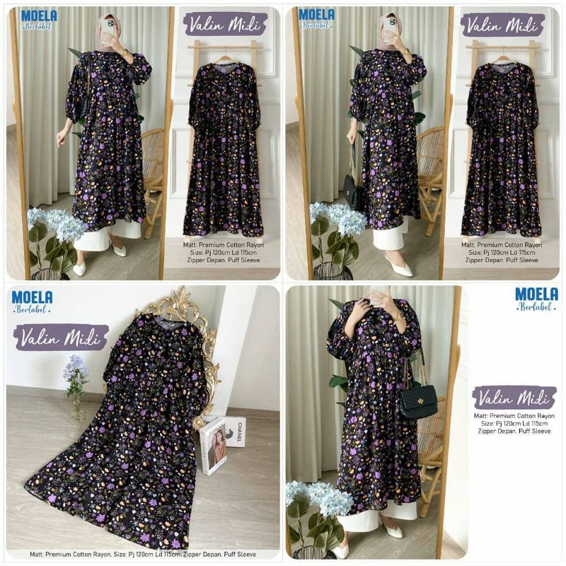 MOELA HIJAB BERLABEL - VALIN MIDI