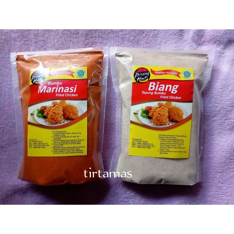 

paket biang tepung 250gr dan bumbu marinasi 250gr ayam goreng fried chicken