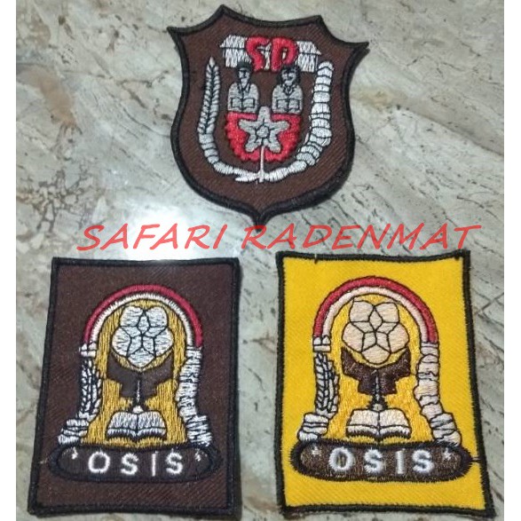 Bet Bordir OSIS SD SMP SMA Bendera / Baju Sekolah / BAJU SAFARI RADENMAT