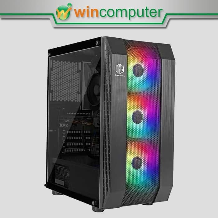 Cube Gaming Frins - Tempered Glass, ATX, 3x Rainbow RGB Fan