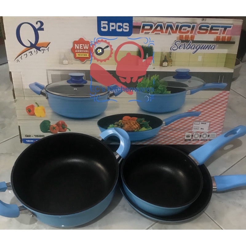 Panci Set Q2 Serbaguna 5pcs