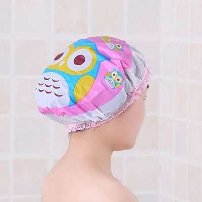 Topi Mandi Shower Cap Penutup Rabut (KARTUN) mortif RANDOM