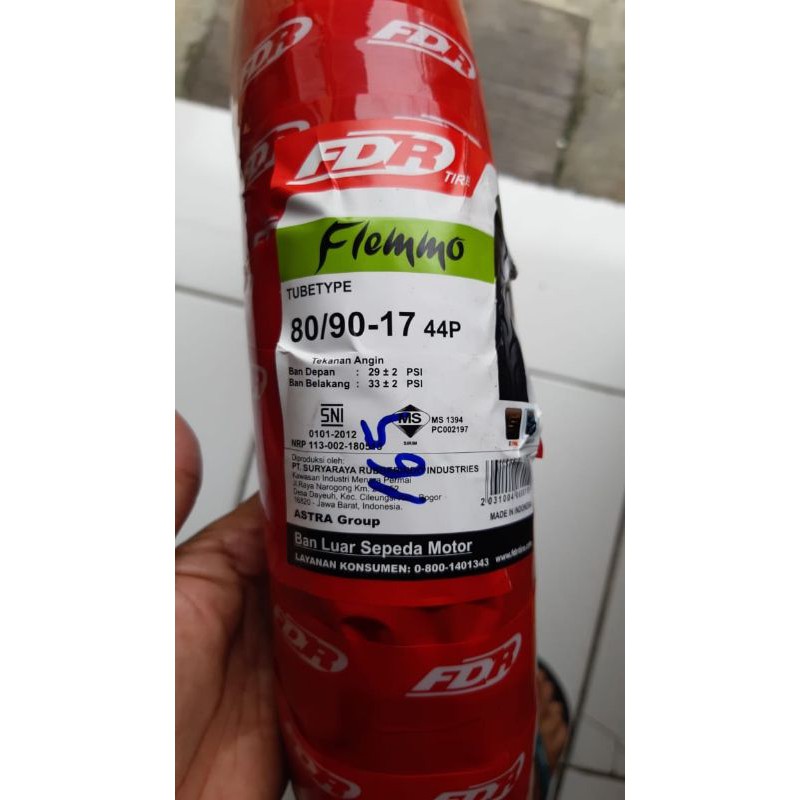 BONUS PENTIL Ban Luar FDR Tire 80/90-17 Flemmo Supra GTR Jupiter MX Z Absolute Revo Motor Bebek