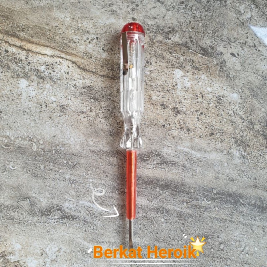 Tespen Merah  Test Pen Alat Tes Listrik Obeng Kelistrikan Test Pen Merah