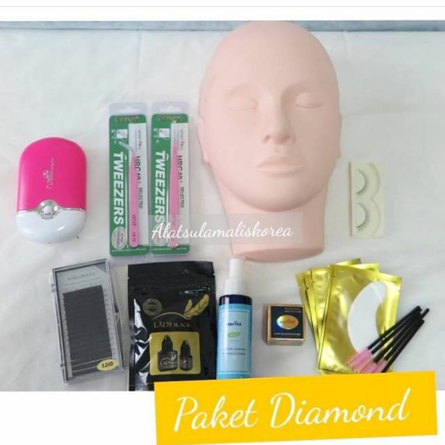 Paket Eyelash extension Diamond (NXX) + Manekin Original