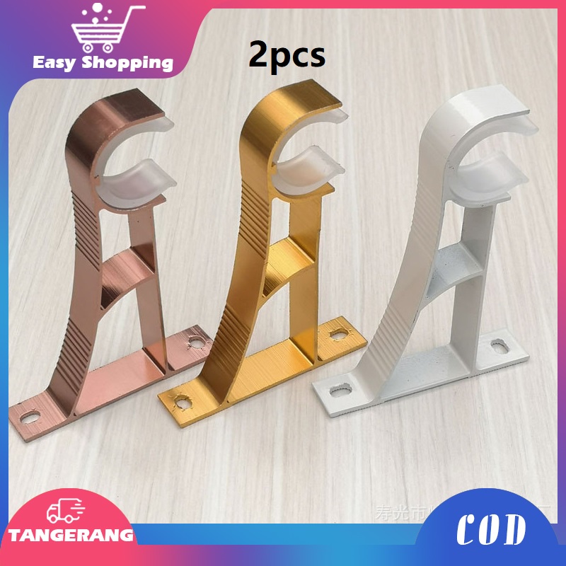 2pcs Tiang Gorden Bracket/Hook Penyangga Tiang Batang Gorden/Curtain Rod Brackets/Braket Gorden