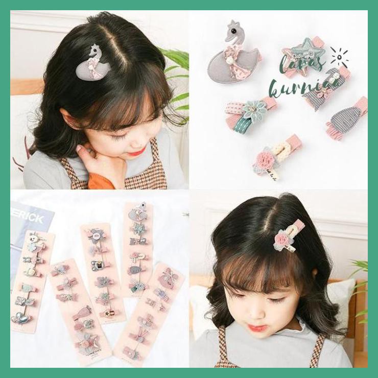 Jepit Rambut Anak 1 Set / Jepit Rambut Korea / Jepit Korea (J009) - Nomor 1
