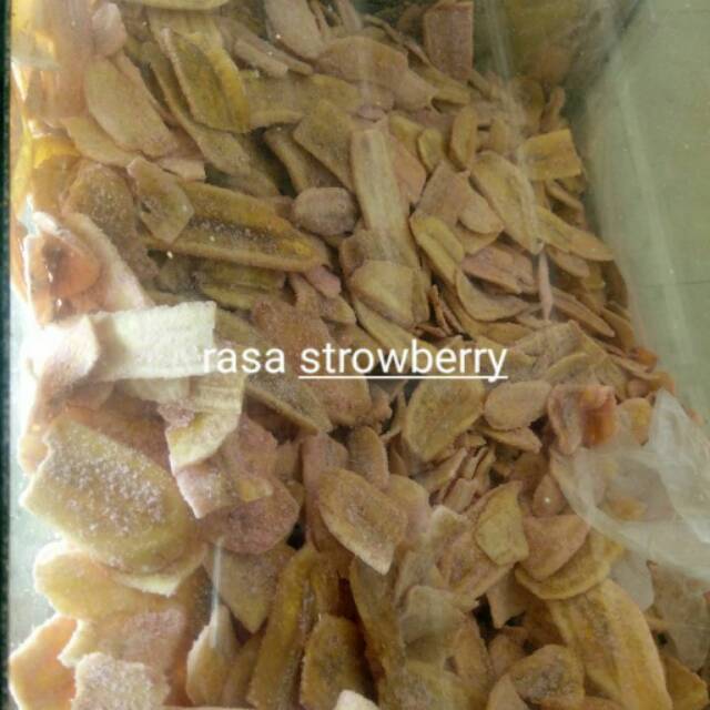 

Keripik pisang rasa strawberry melon jagungmanis jagungbakar dll