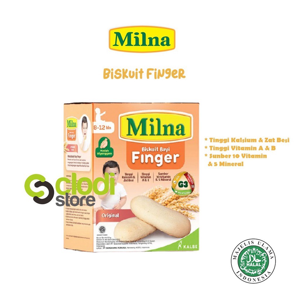 Jual Milna Biskuit Bayi Finger 52 Gr / Milna Biskuit Bayi 8-12 Bulan ...