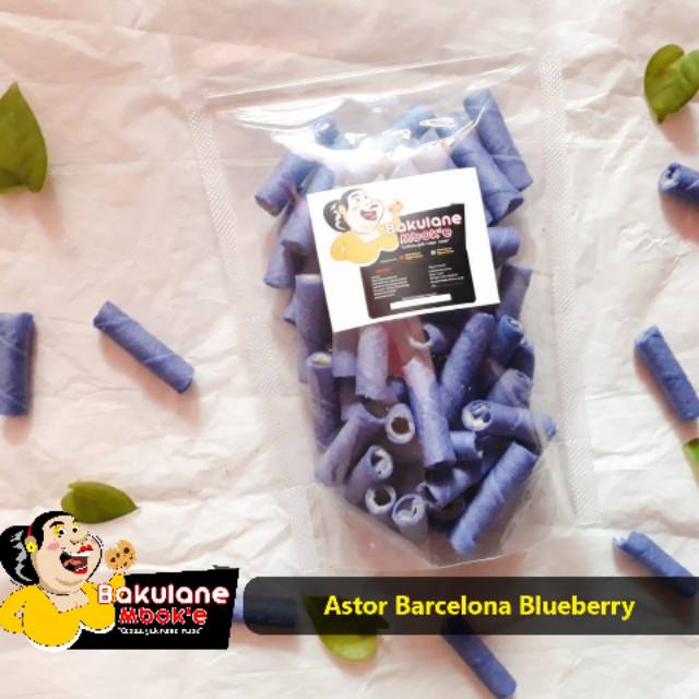 

BARCELONA ASTOR BLUEBERRY MINI/WAFER ROLL /CEMILAN MURAH / SNACK KILOAN