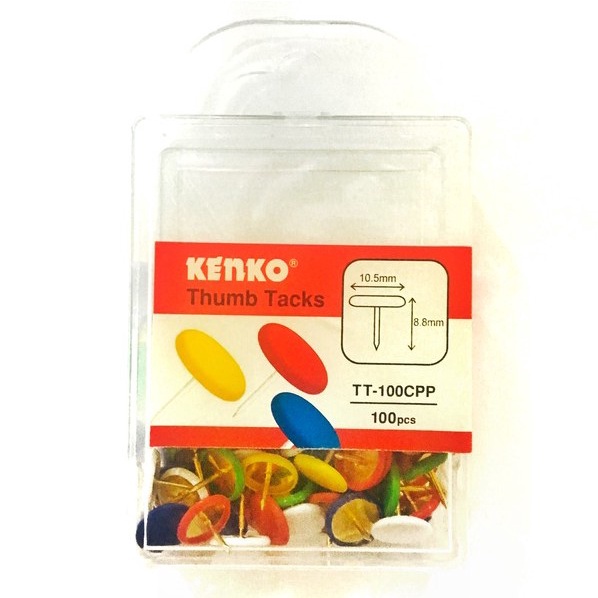 

Paku Payung Kenko Color TT-100CPP Paku Payung Warna Warni Isi 100 Pcs