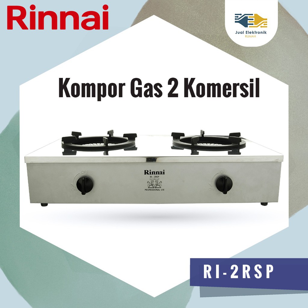 Stove Kompor 2 Tungku Rinnai  RI2RSP Nomor 1