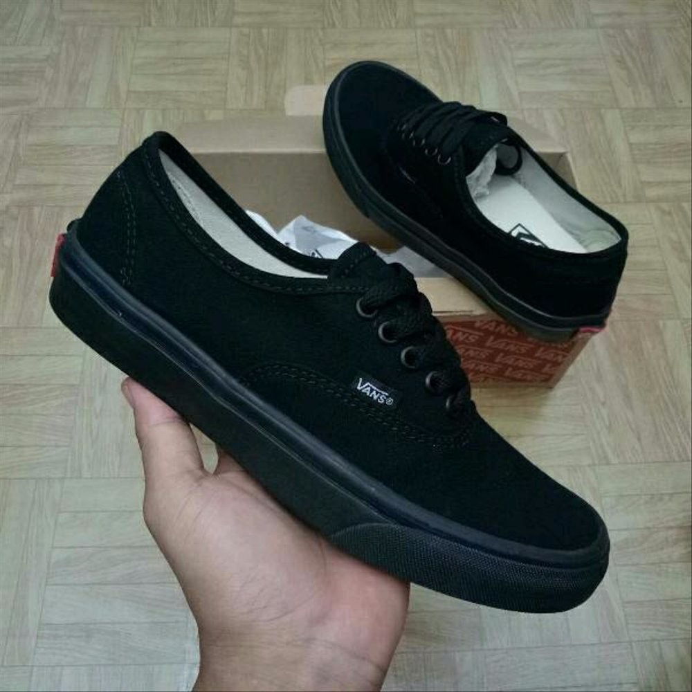 Sepatu Vans Authentic Full Black Size 36-43 Premium Import Quality Made In China With Box