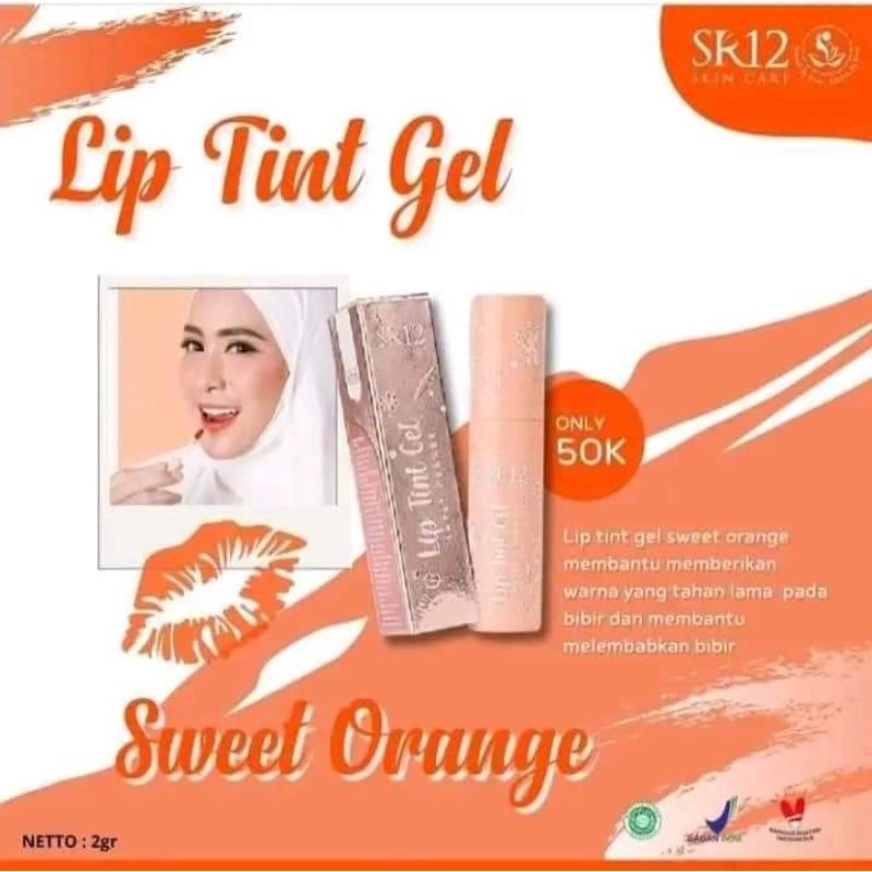 Jual COD LIP TINT GEL SWEET ORANGE SR12 / LIP TINT AWET TAHAN LAMA