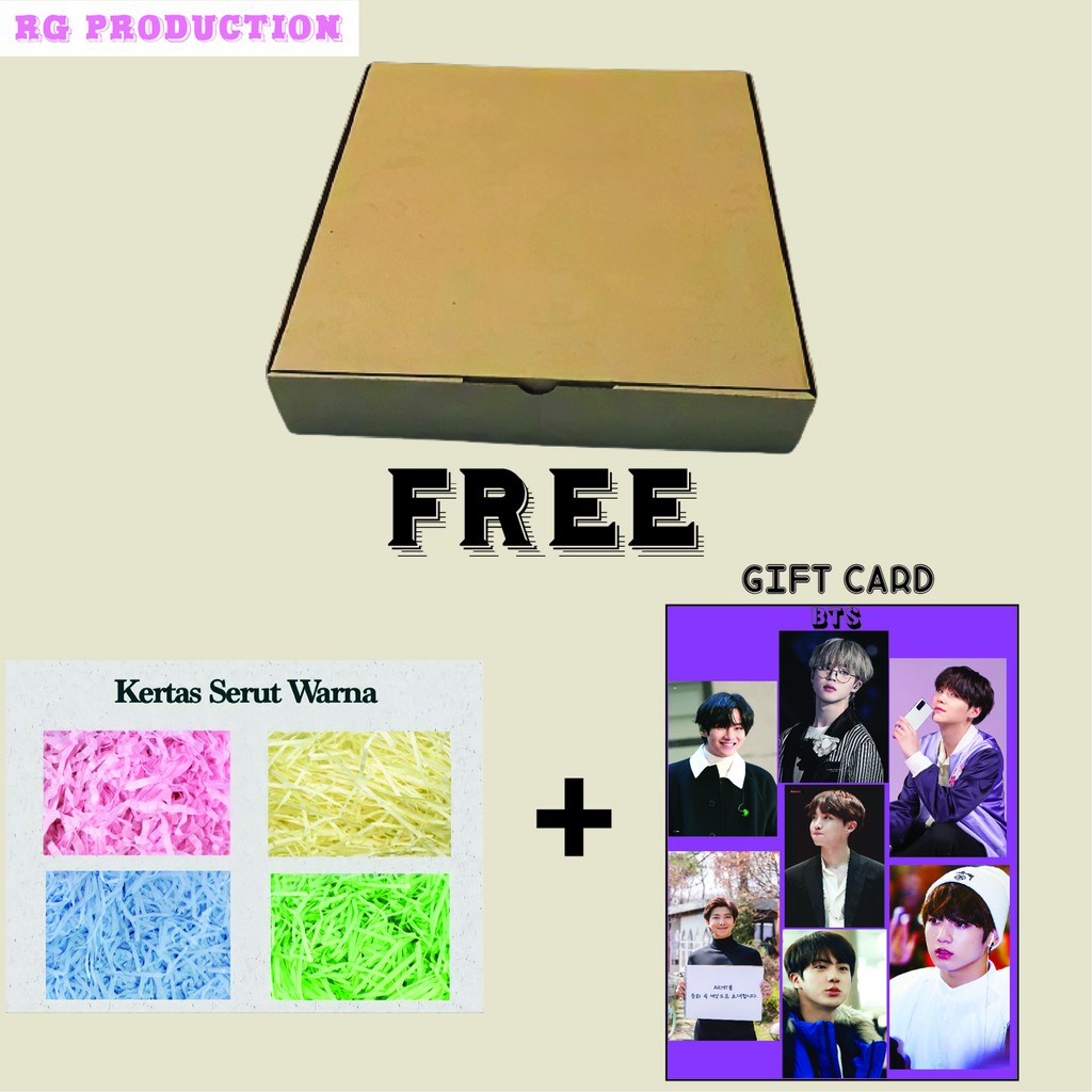 

Kerdus Box untuk packaging Foam Mirror Free Gift Card and Shredded Paper