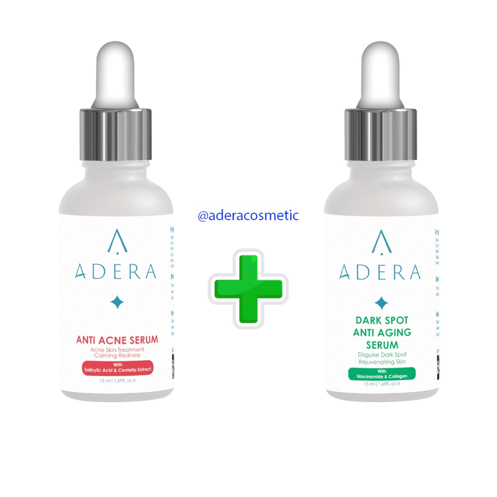 Adera Face Serum Wajah Original Glowing Putih Bersih Bebas Jerawat Kusam Flek Bintik Hitam ORIGINAL 100% sudah BPOM-ACNE + DARKSPOT