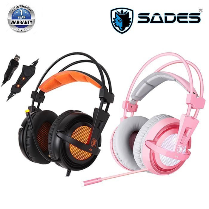 Headset Gaming Sades A6 7.1 Surround Sound