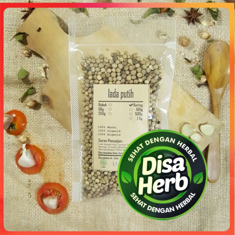

LADA PUTIH MERICA MERICO KERING 50 GRAM - Piper Albi Linn - MURNI - JSR - REMPAH