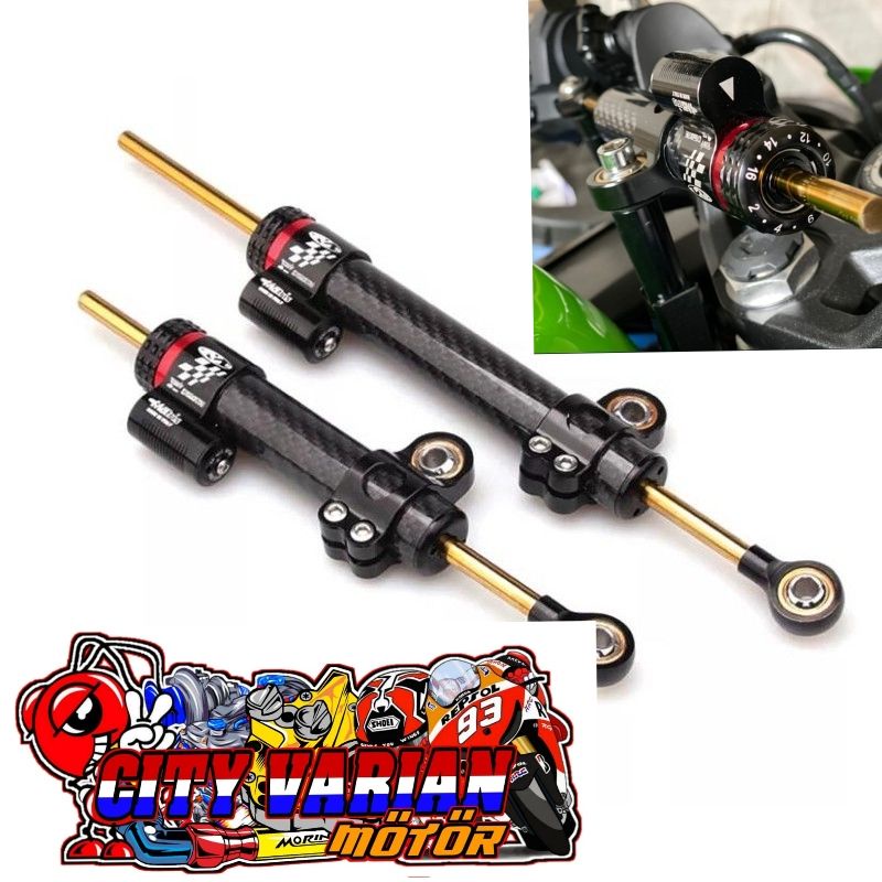 Stabilizer Stabiliser Matris Silver Pendek Stelan 16 Klik Stabilizer Matris Carbon Steering Dumper