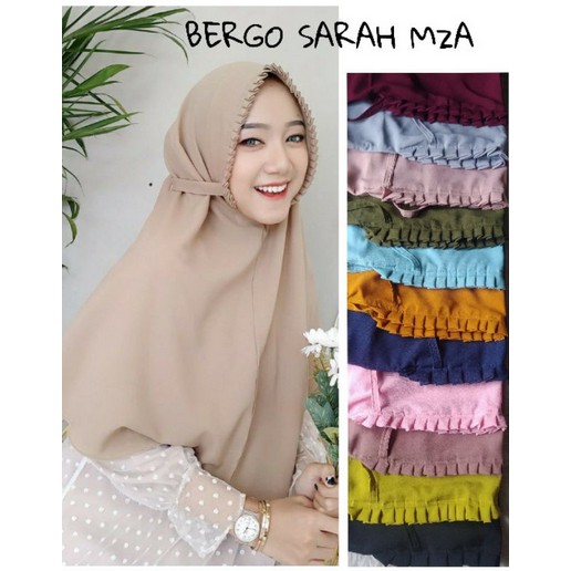 Hijab Bergo Lipit Sarah/Hijab Instan