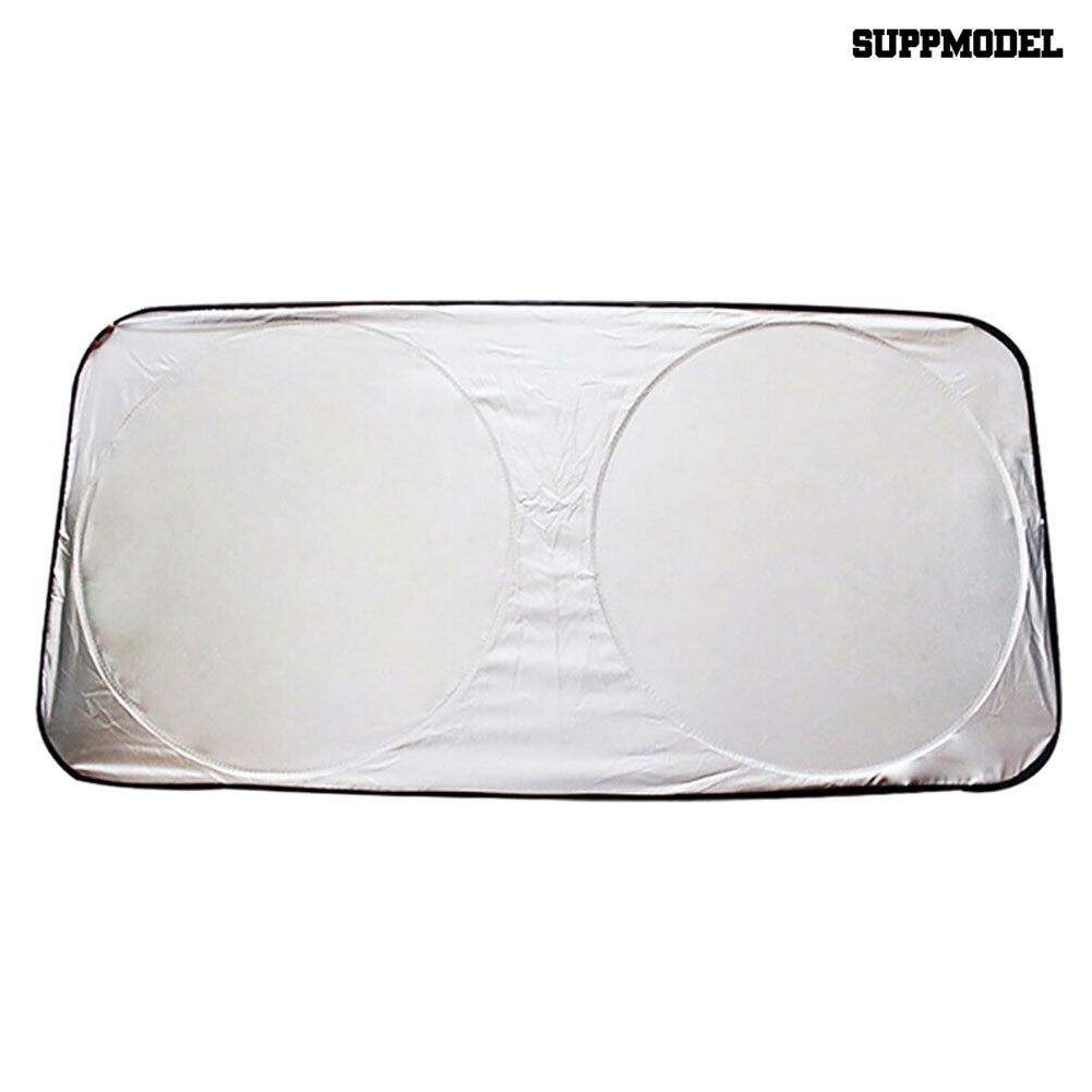 Cover Pelindung Kaca Depan Mobil Bentuk Lingkaran Ganda Anti Matahari Untuk Musim Panas