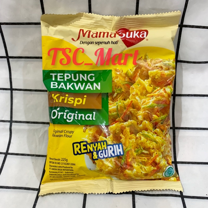 

Mama Suka Tepung Bakwan Krispi Original Instant 225gr / Mama Suka / Mamasuka / Tepung / Bakwan / Krispi / Original / Instant / Crispy / Renyah / Gurih