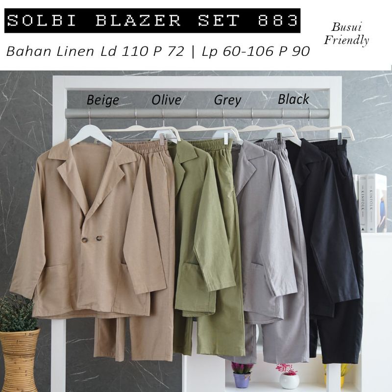 SOLBI BLAZER SET // BLAZER SET CELANA // BLAZER JUMBO // BLAZER MURAH