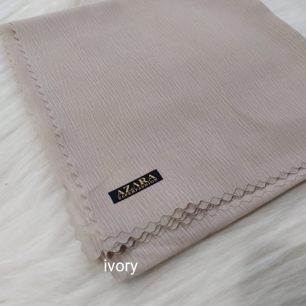 Bisa COD Segiempat Cornskin Azara lasercut / corn skin square / jilbab segiempat cornskin-Ivory