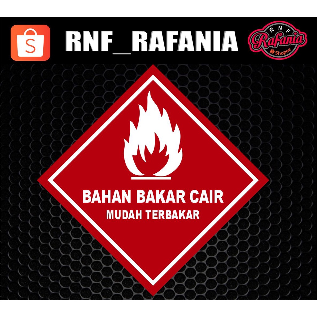 STIKER BAHAN BAKAR MUDAH TERBAKAR MENGGUNAKAN BAHAN REFLEKTIF MEMANTULKAN CAHAYA