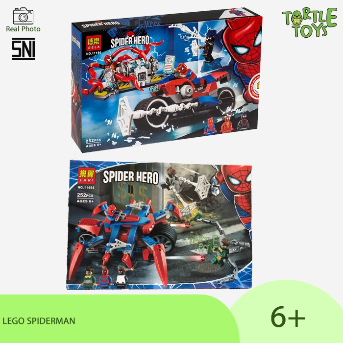 MAINAN ANAK BRICKS SPIDERMAN BIKE VENOM CRAWLER 11186/11498/11502