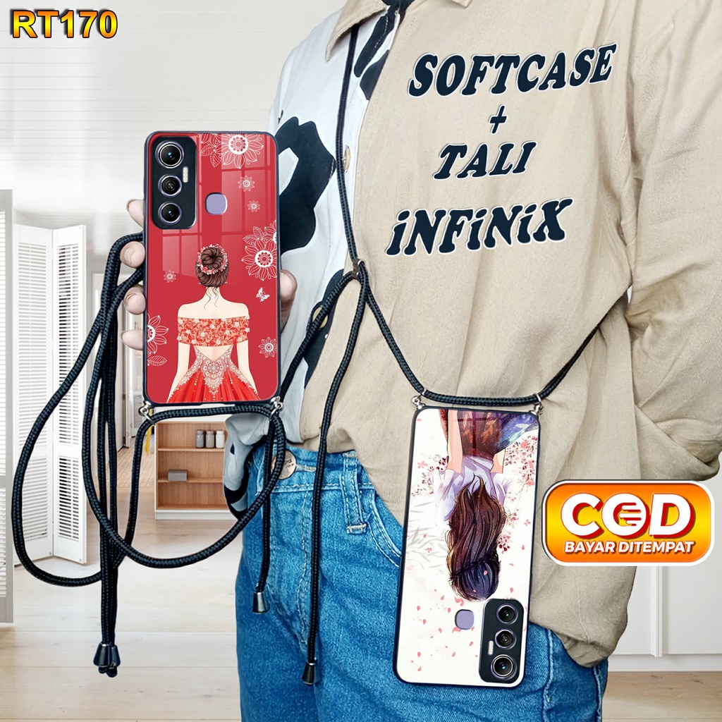 RT170 Softcase Kilau + Tali infinix Hot 11 Case Kilau Hot 8 Hot 9 Hot 9 play Hot 10 Hot 10 play Hot 
