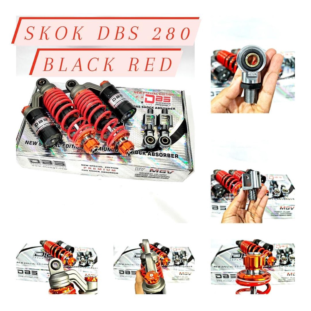 Skok Shockbreaker Fiz R Vega Jupiter Tabung DBS Black Red 280 Copy Ktc extrem  Jupiter Z ukuran.28