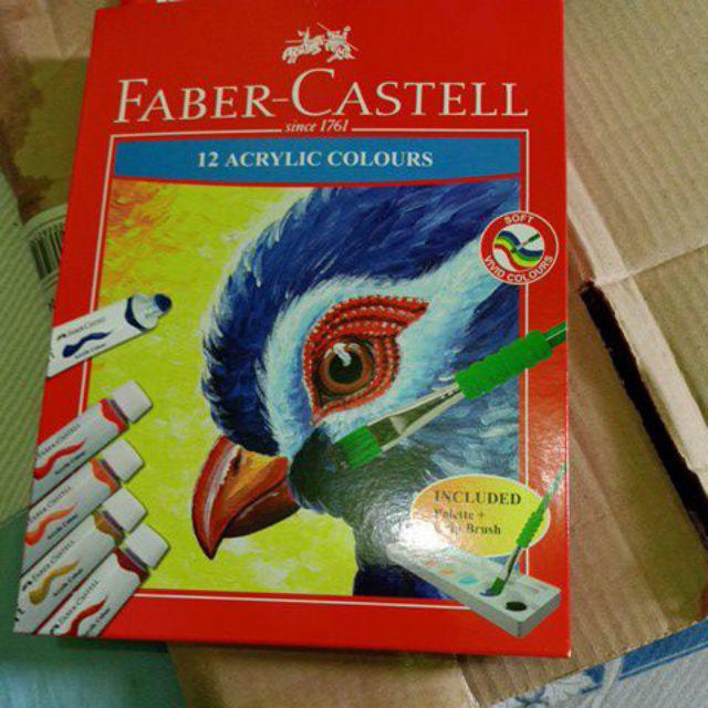 FABER CASTELL CAT AKRILIK CAT LUKIS 12 WARNA ACRYLICS FABER CASTELL CAT AKRILIK CAT LUKIS 12 WARNA ACRYLICS