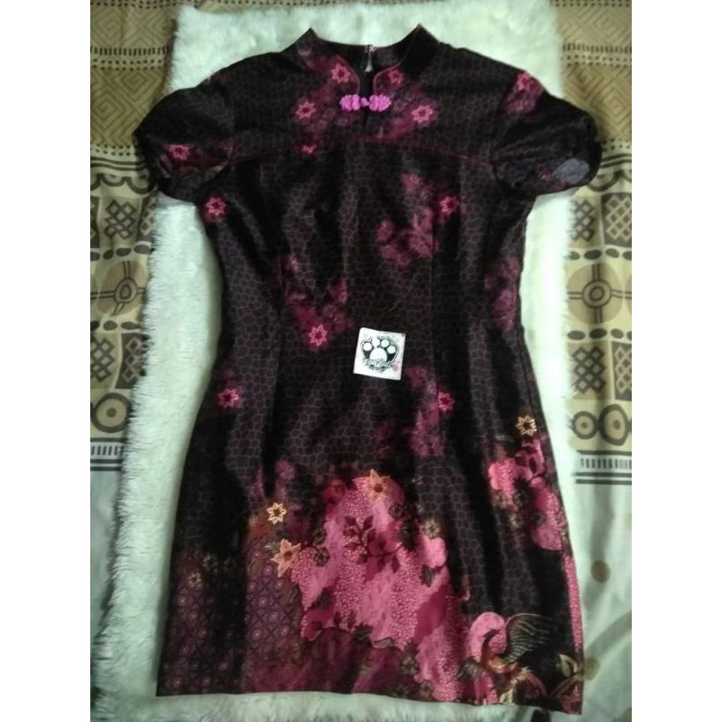 Cheongsam batik Dress batik pendek