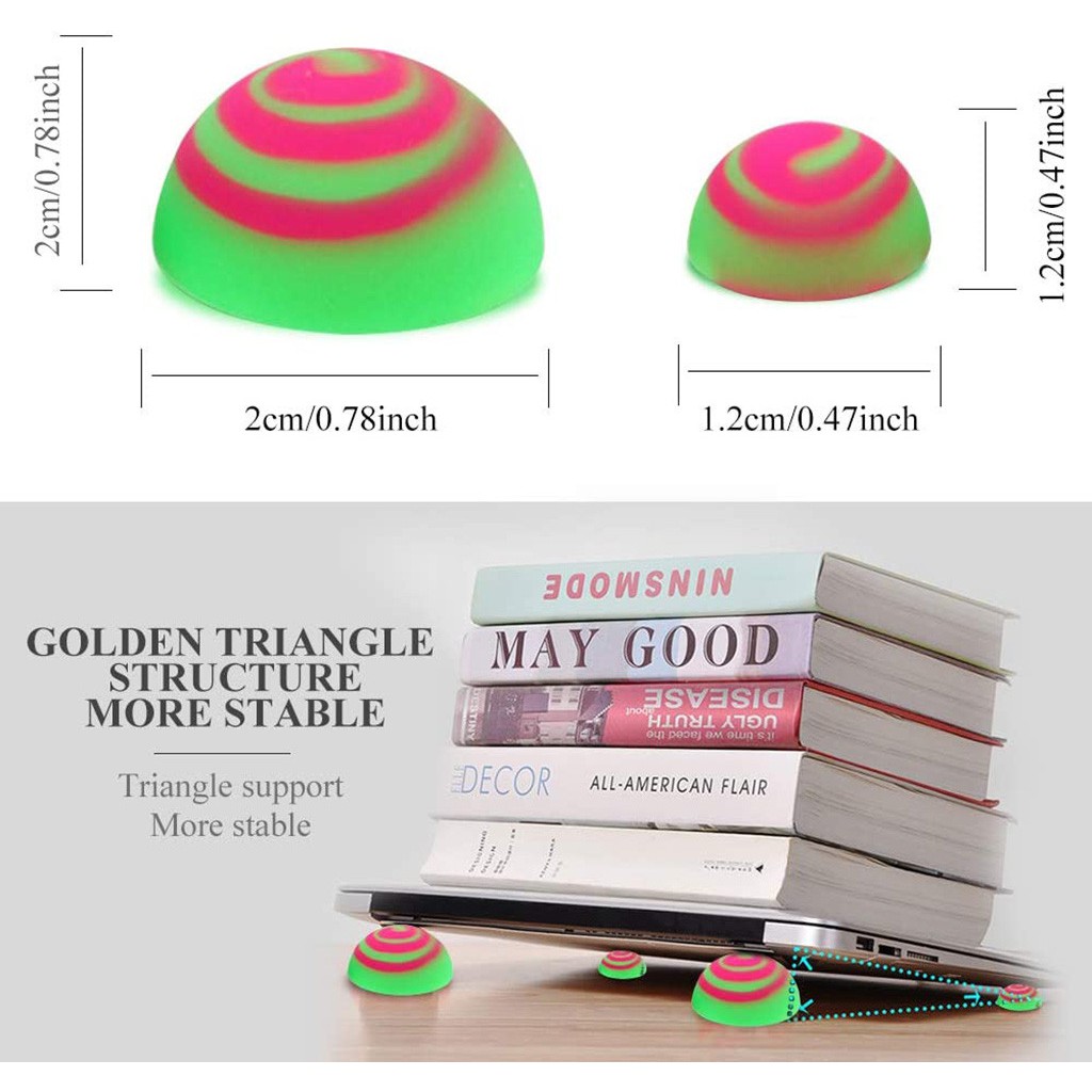 Notebook computer cooling ball foot pad universal radiator silicone portable apple anti-skid pad elevated bracket base-3