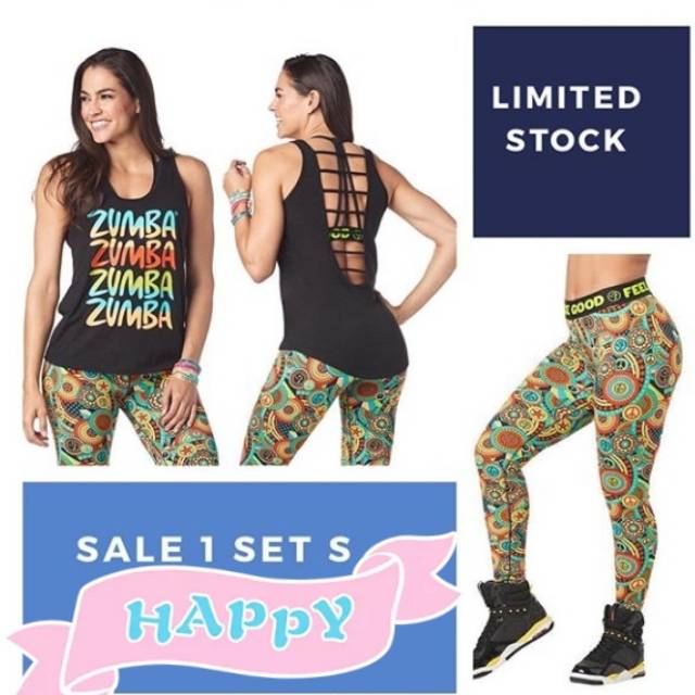Satu Set Tanktop Zumba Wear Original dan Topi
