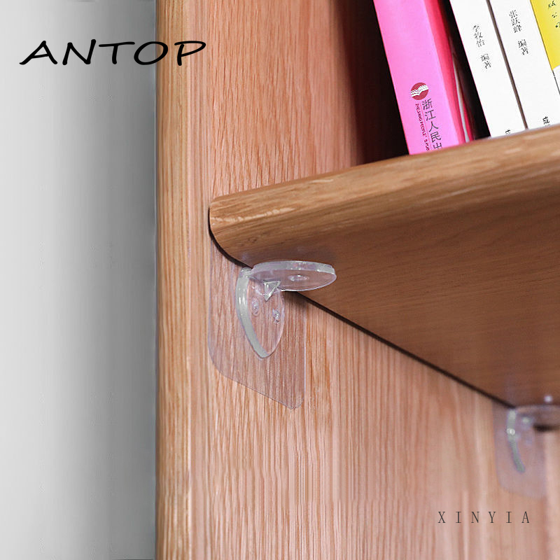 Stok Tersedia Self Adhesive Wall Hooks Punch-free Sticker Hook Transparan Wall Hanger Dinding Organizer Home Hook Home Living ANTOP