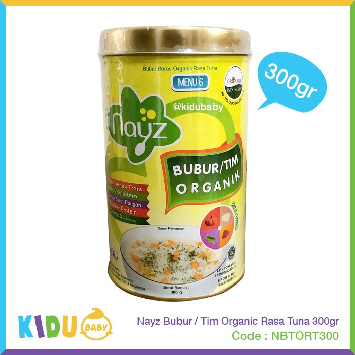 Nayz Bubur Tim Organic 300gr Bubur tim Rasa Ayam Hati Sapi Sapi Salmon Tuna Kakap Kidu Baby