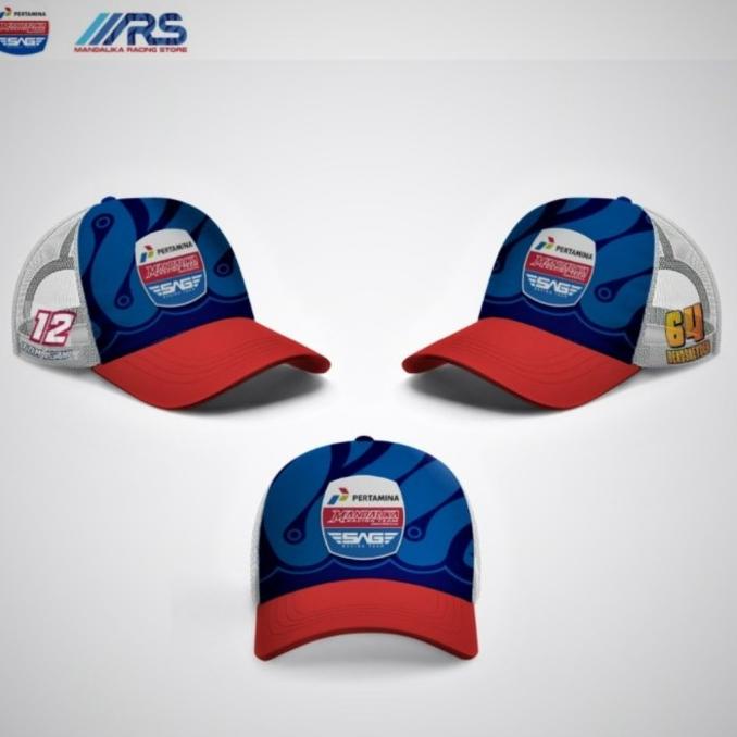 Grosir Topi Official Pertamina Mandalika Racing Team Merchandise