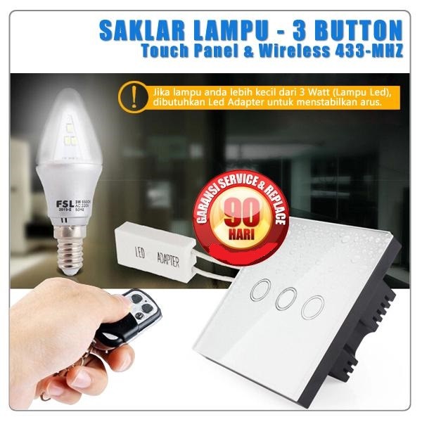 I-Touch Smart Home saklar 3 way