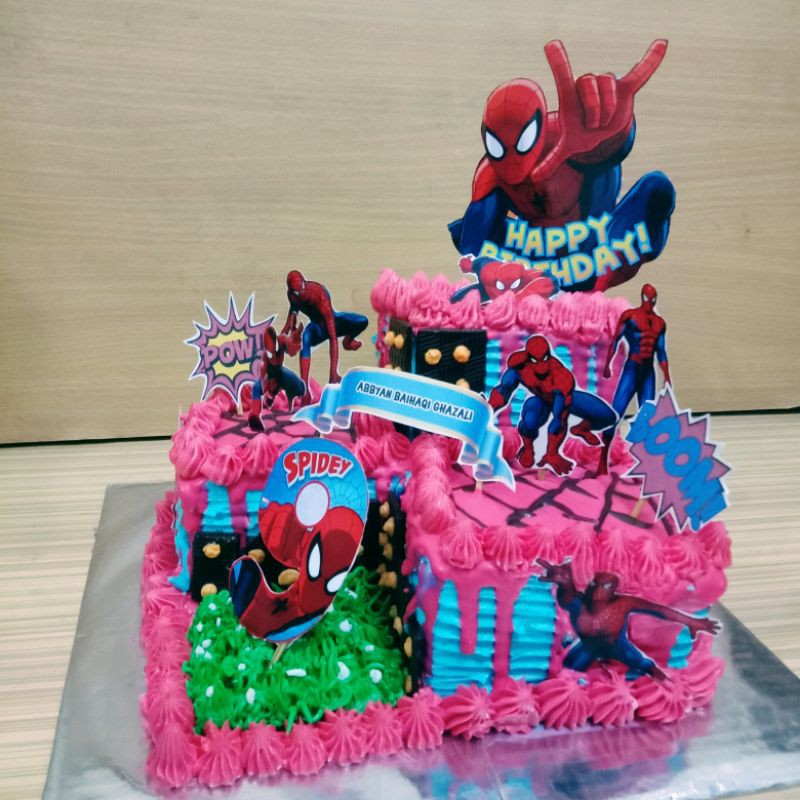 

Kue Tar Ultah Karakter Spiderman (Spiderman Tart Cakes)