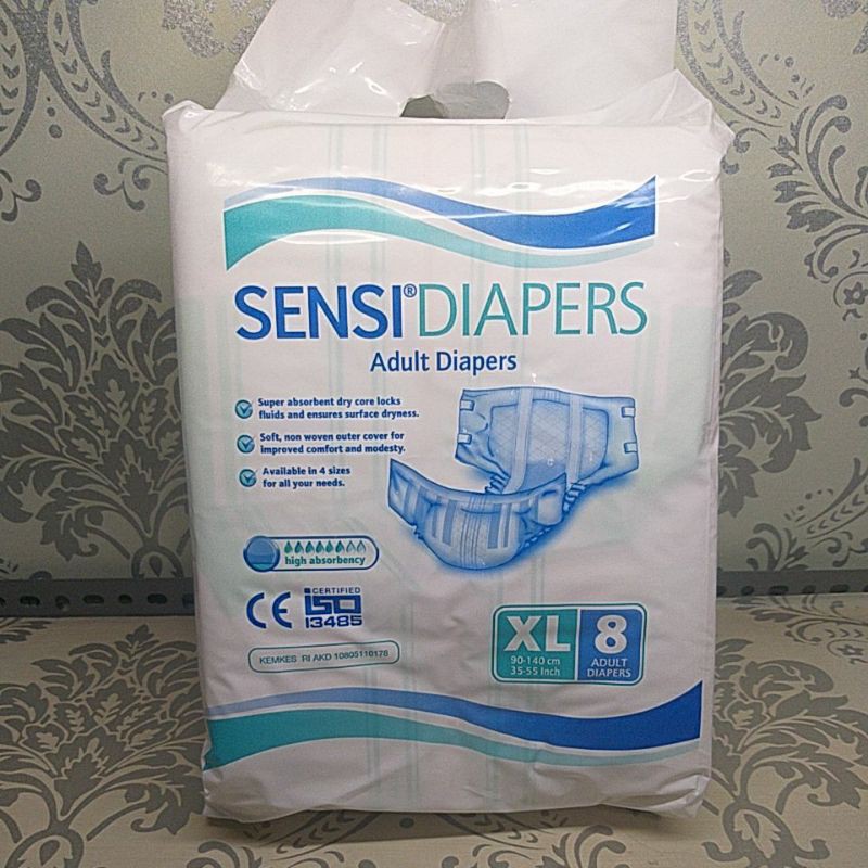 SENSI DIAPERS DEWASA M10,L10,XL8 PCS model perekat