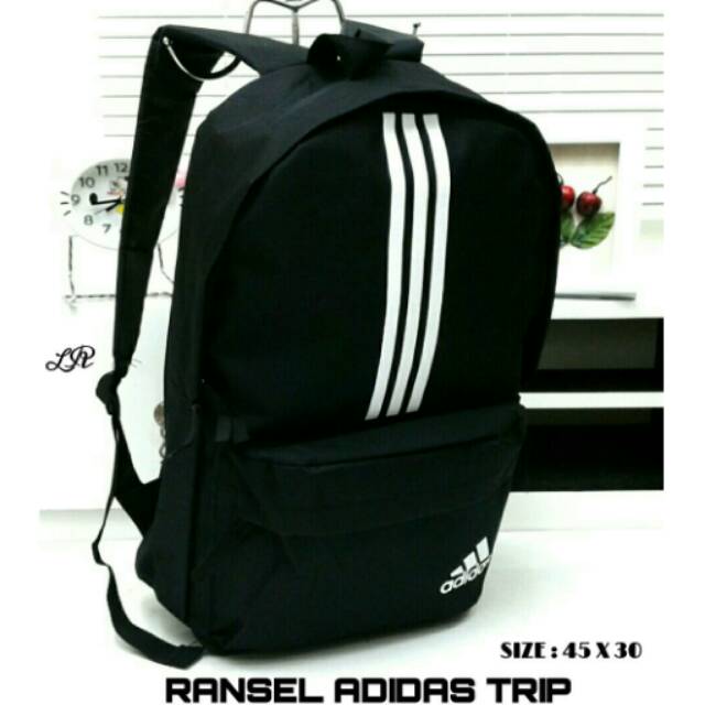 RANSEL ADIDAS TRIP BLACK (kanvas) ( TITIPAN TIFFANY 5 )